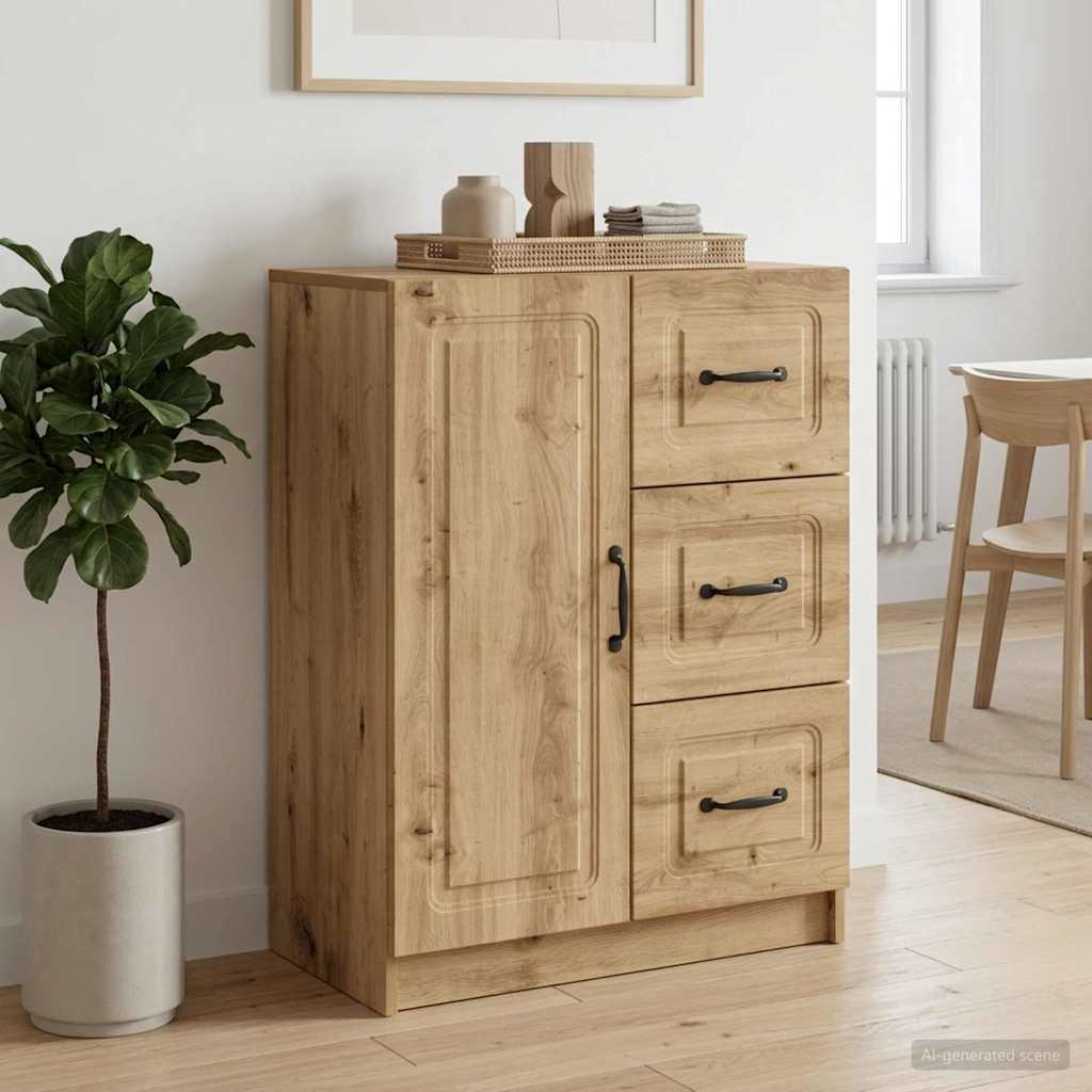 Sideboard Artisan-eg 66 x 34,5 x 87 cm Konstrueret træ