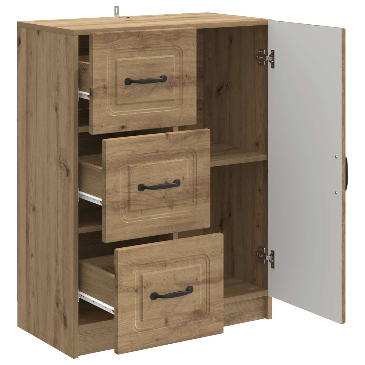 Sideboard Artisan-eg 66 x 34,5 x 87 cm Konstrueret træ