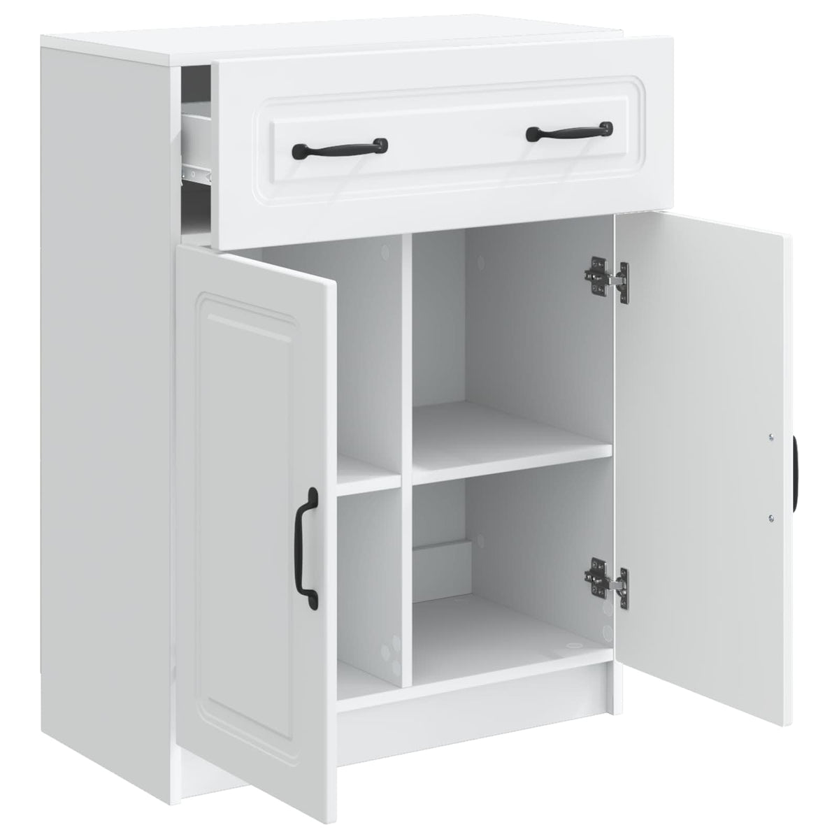Sideboard Hvid 66 x 34,5 x 87 cm Konstrueret træ