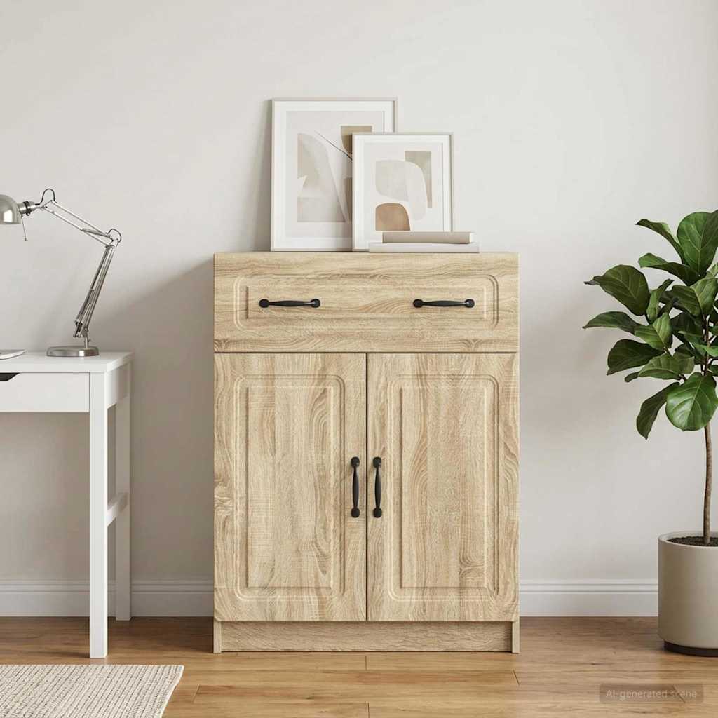 Sideboard Sonoma-eg 66 x 34,5 x 87 cm Konstrueret træ