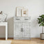 Sideboard med skuffe Betongrå 66 x 34,5 x 87 cm Konstrueret træ