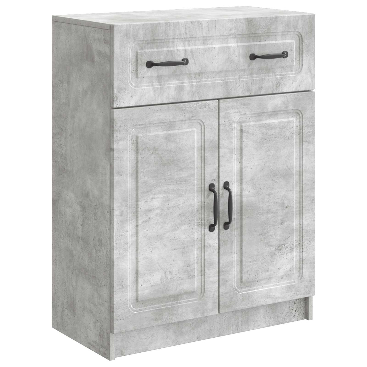 Sideboard med skuffe Betongrå 66 x 34,5 x 87 cm Konstrueret træ