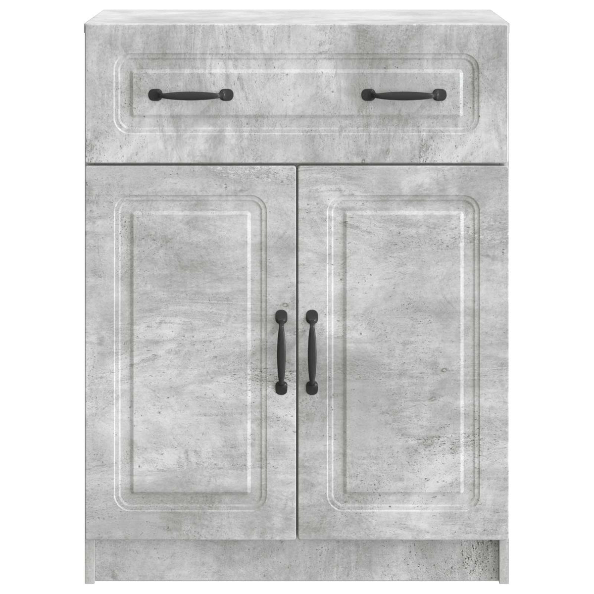 Sideboard med skuffe Betongrå 66 x 34,5 x 87 cm Konstrueret træ