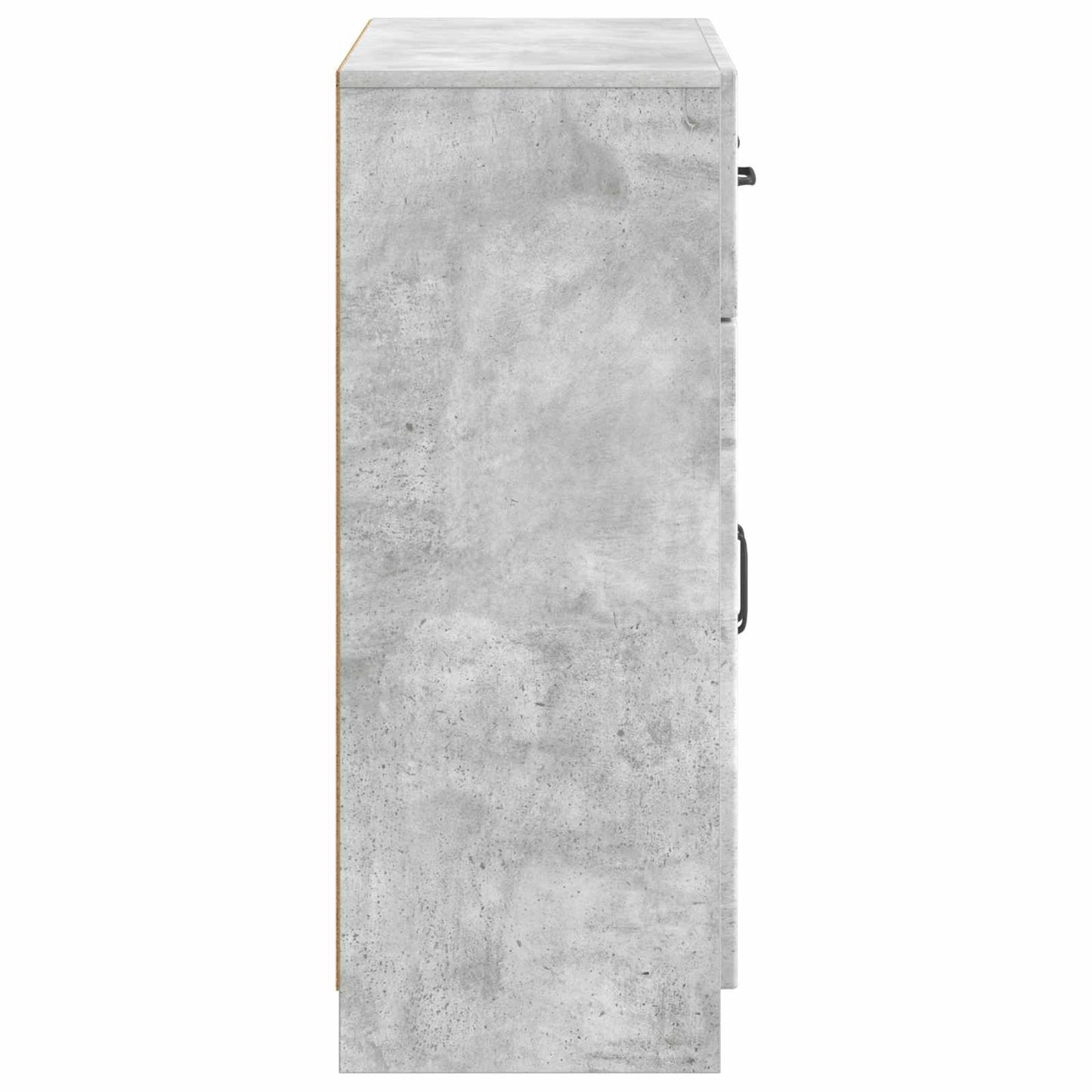 Sideboard med skuffe Betongrå 66 x 34,5 x 87 cm Konstrueret træ