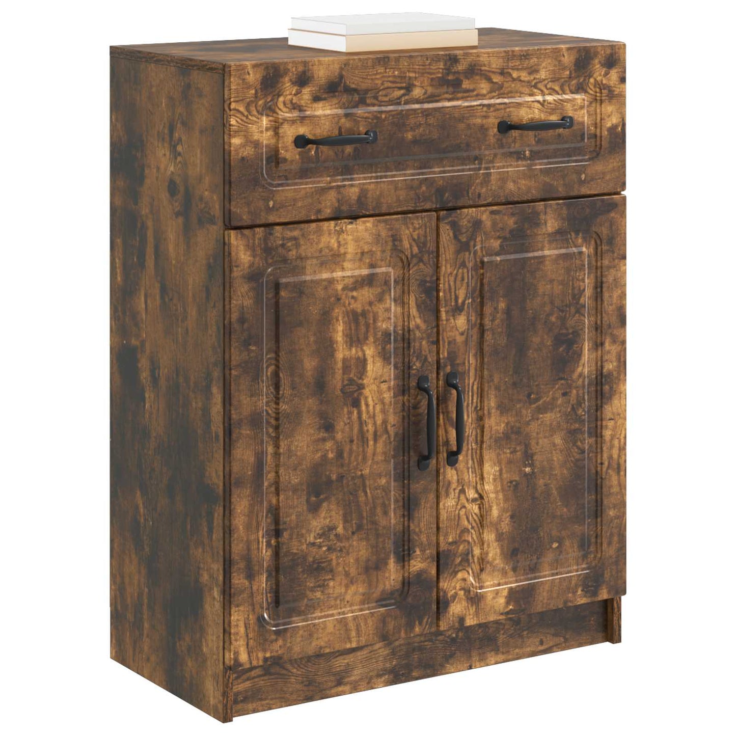 Sideboard med skuffe Røget eg 66 x 34,5 x 87 cm Konstrueret træ