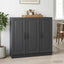 Sideboard Sort 89 x 34,5 x 77 cm Konstrueret træ