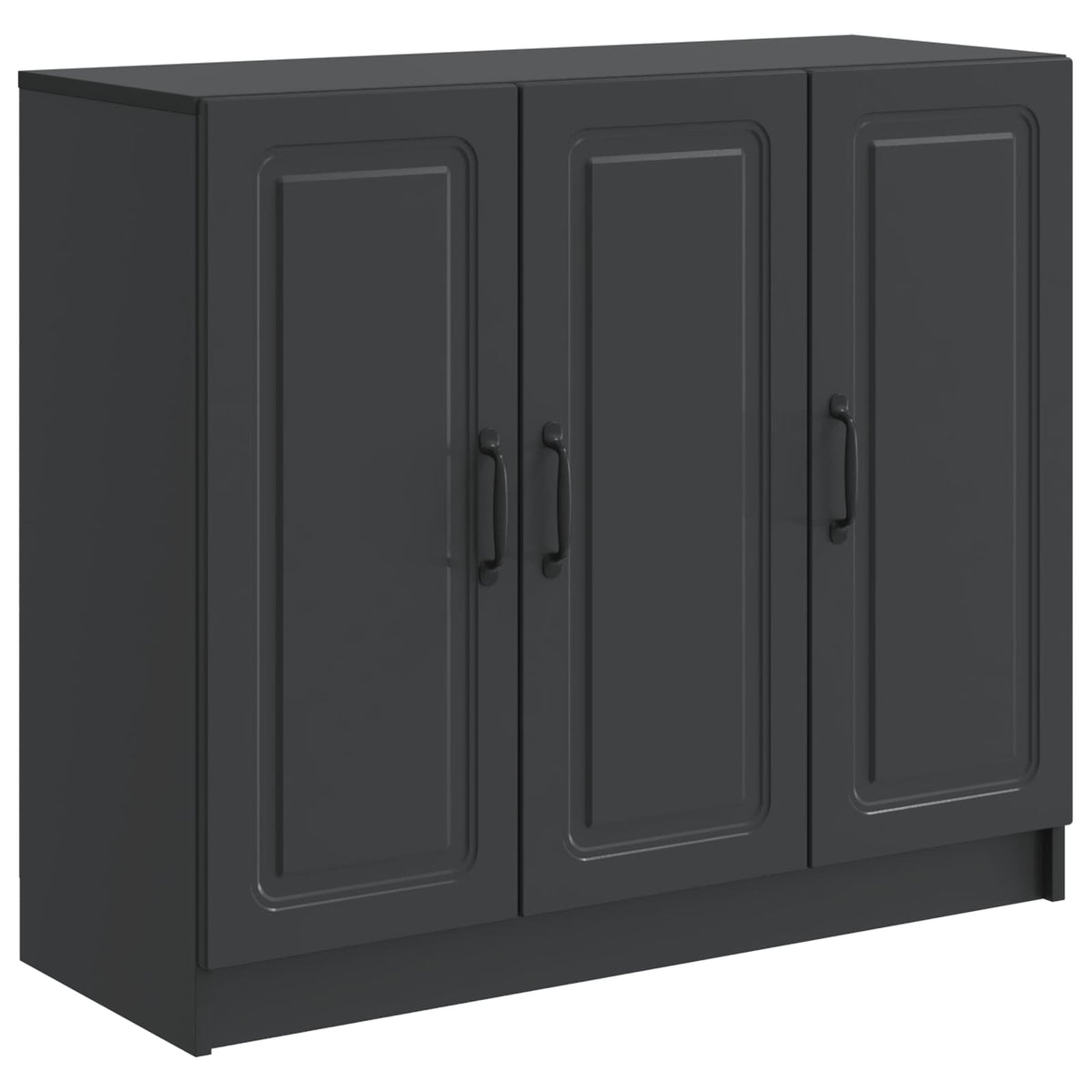 Sideboard Sort 89 x 34,5 x 77 cm Konstrueret træ