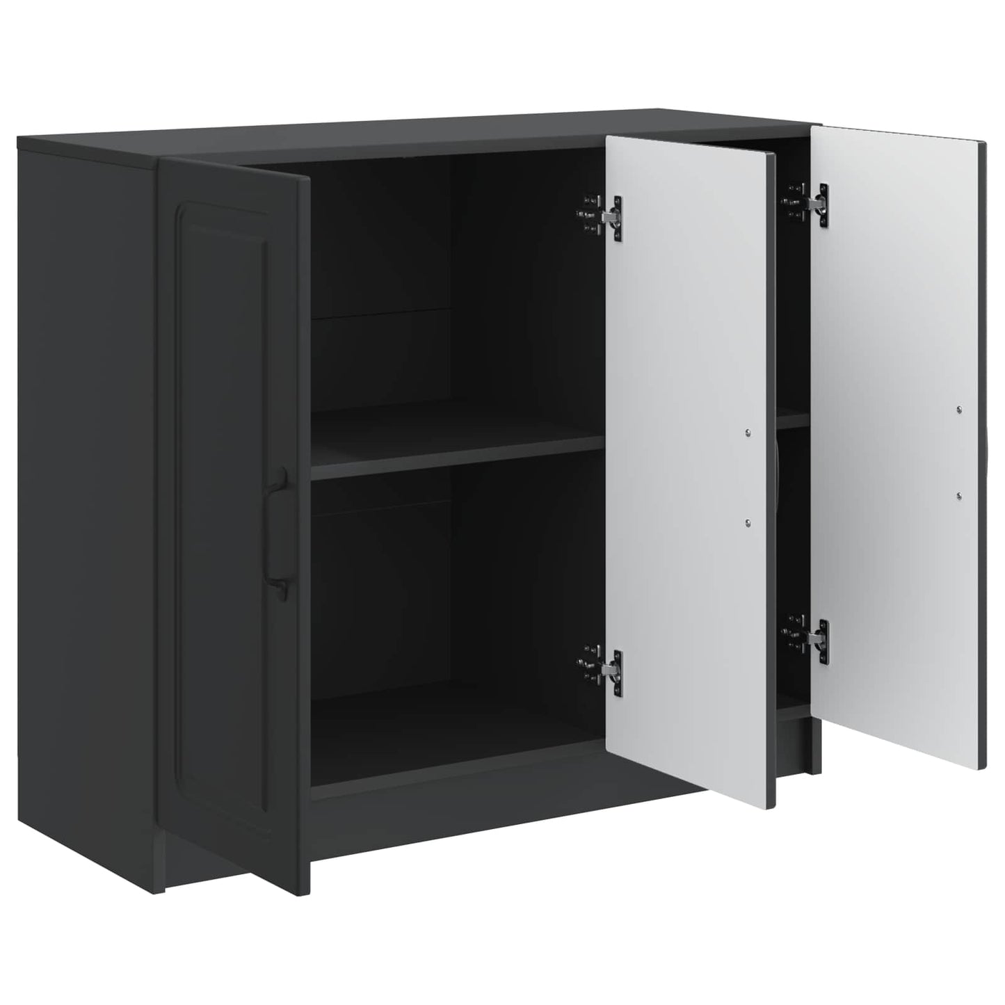 Sideboard Sort 89 x 34,5 x 77 cm Konstrueret træ