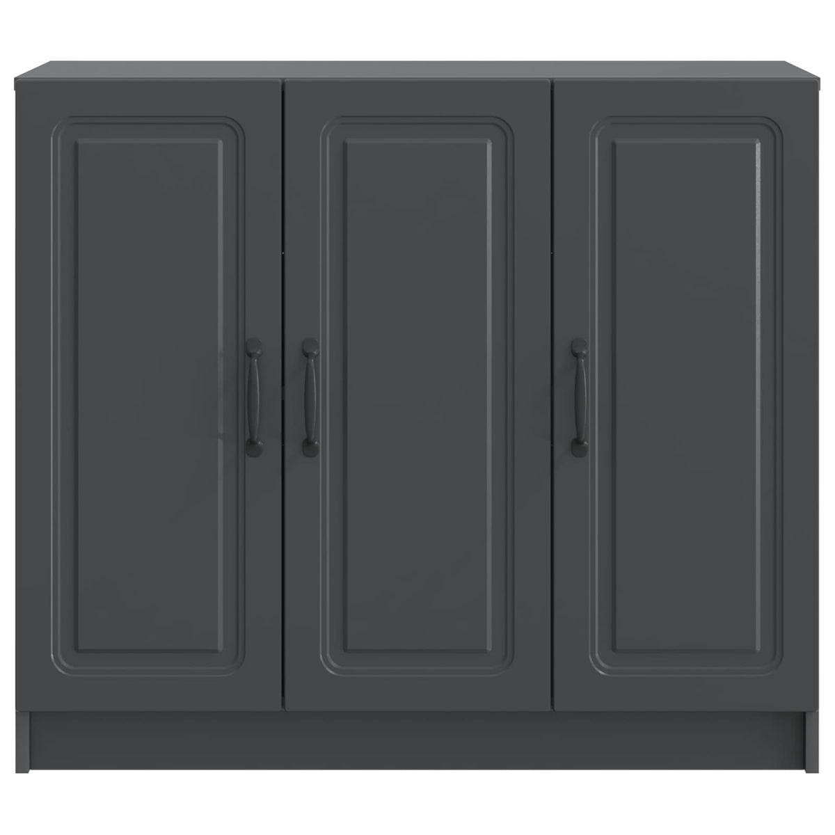 Sideboard Sort 89 x 34,5 x 77 cm Konstrueret træ