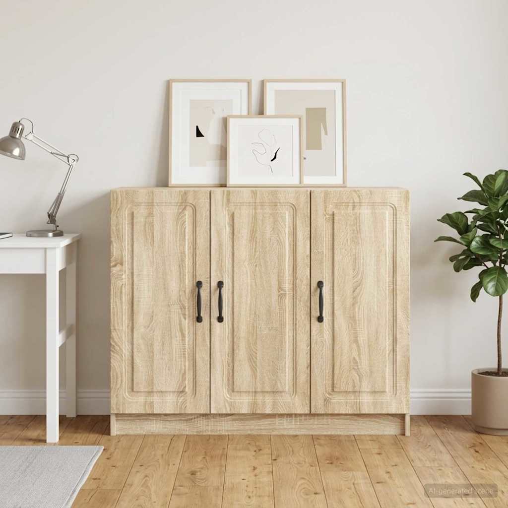 Sideboard Sonoma-eg 89 x 34,5 x 77 cm Konstrueret træ