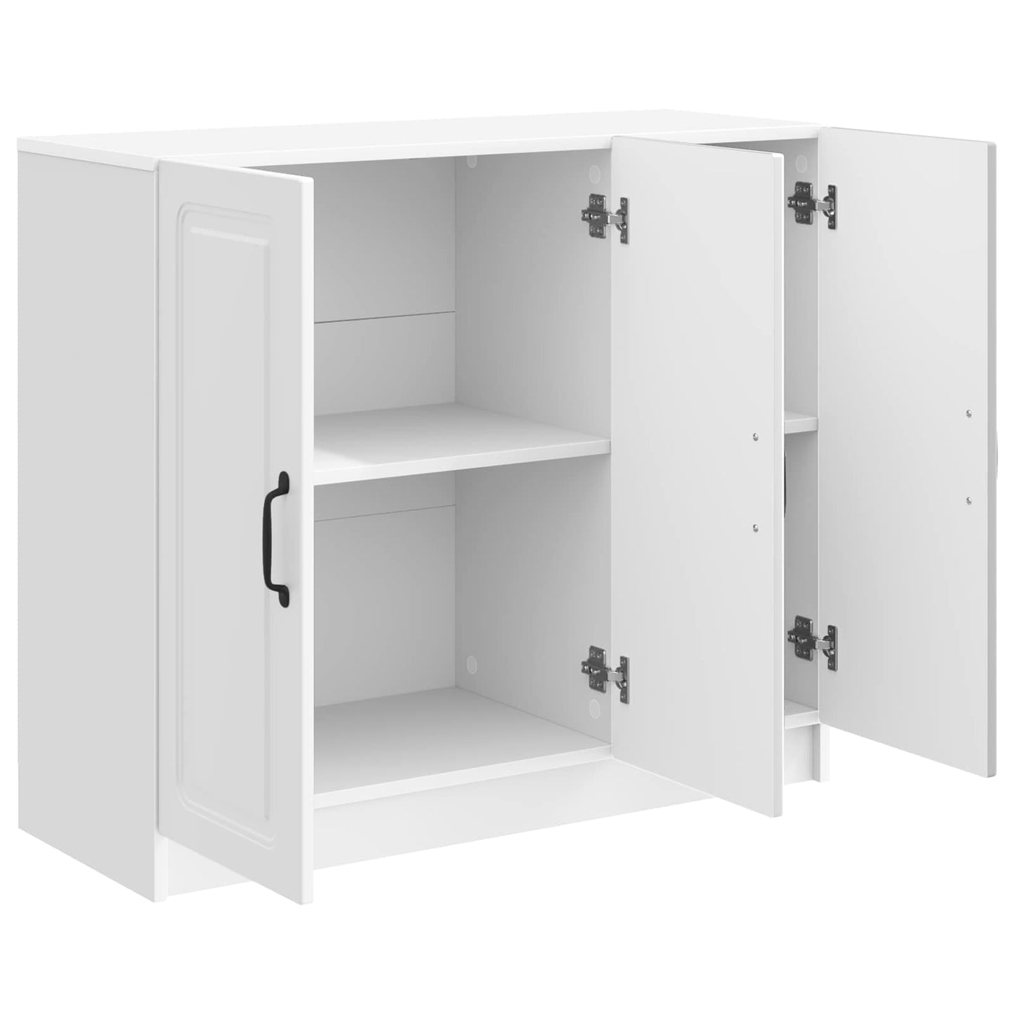 Sideboard Hvid højglans 89 x 34,5 x 77 cm Konstrueret træ