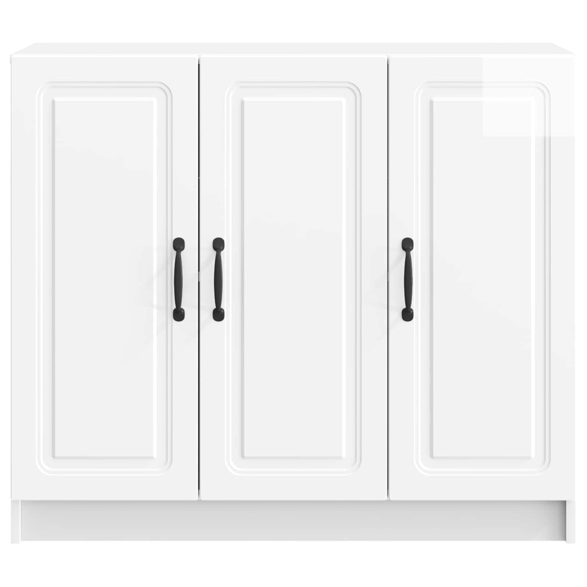 Sideboard Hvid højglans 89 x 34,5 x 77 cm Konstrueret træ