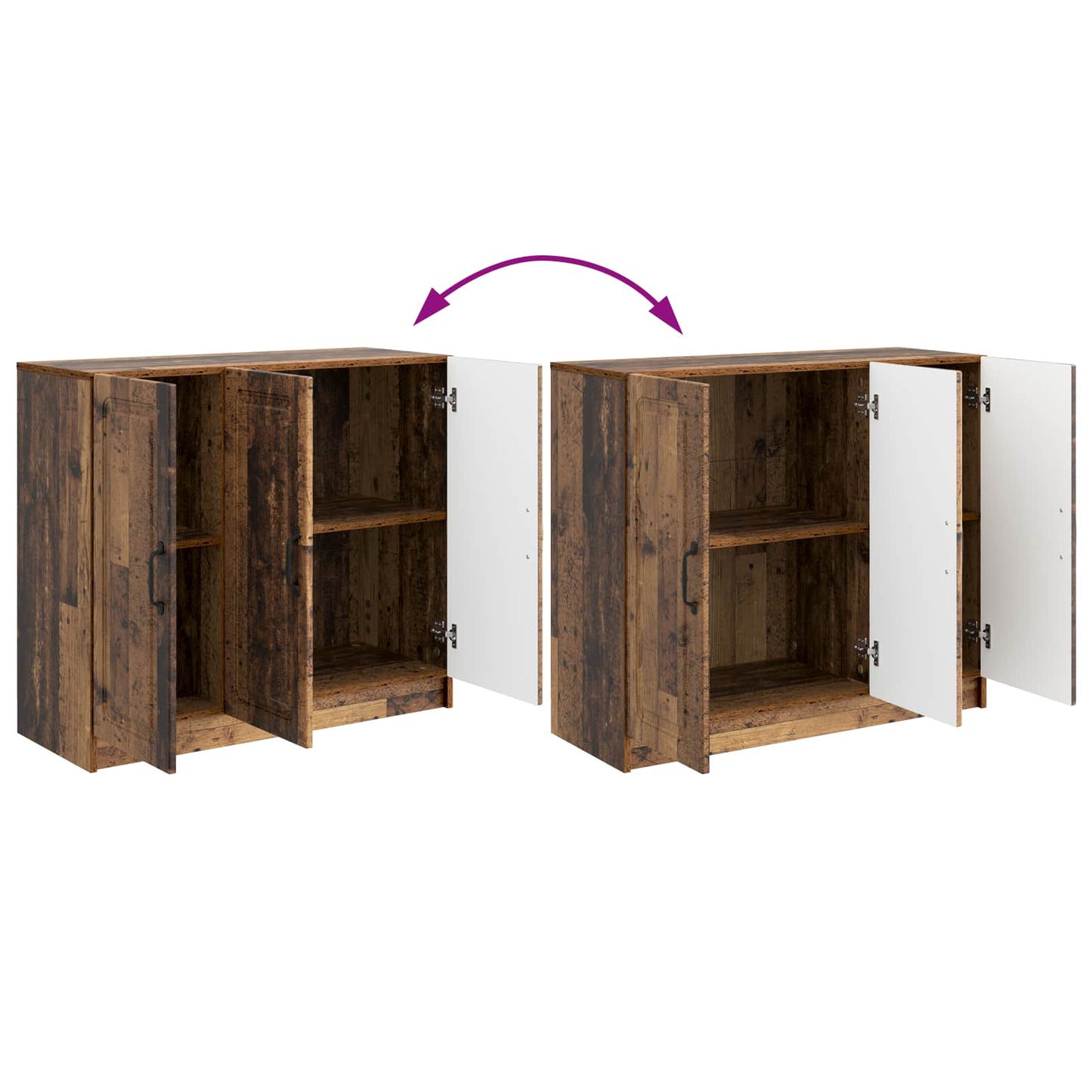 Sideboard Gammelt træ 89 x 34,5 x 77 cm Konstrueret træ