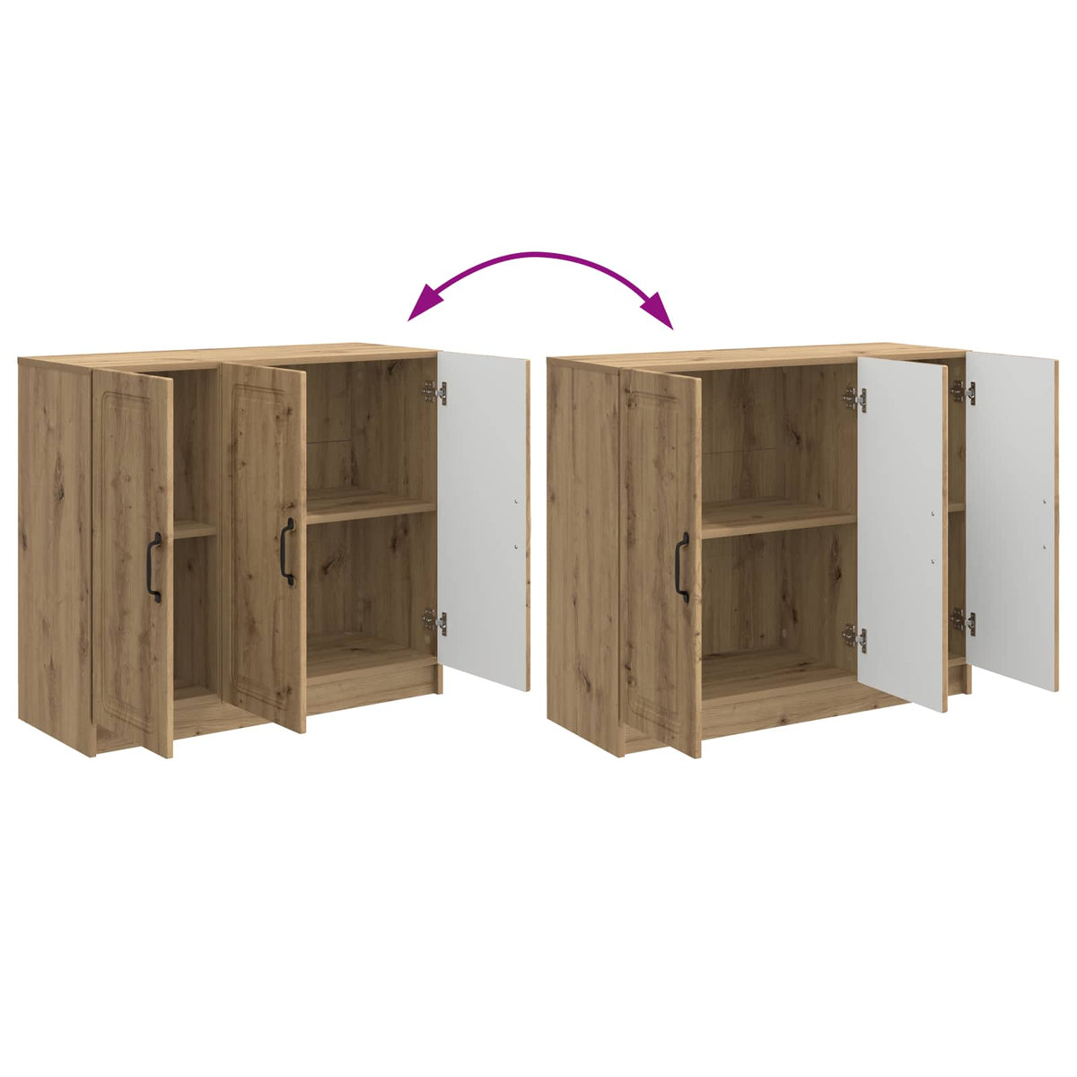 Sideboard Artisan-eg 89 x 34,5 x 77 cm Konstrueret træ