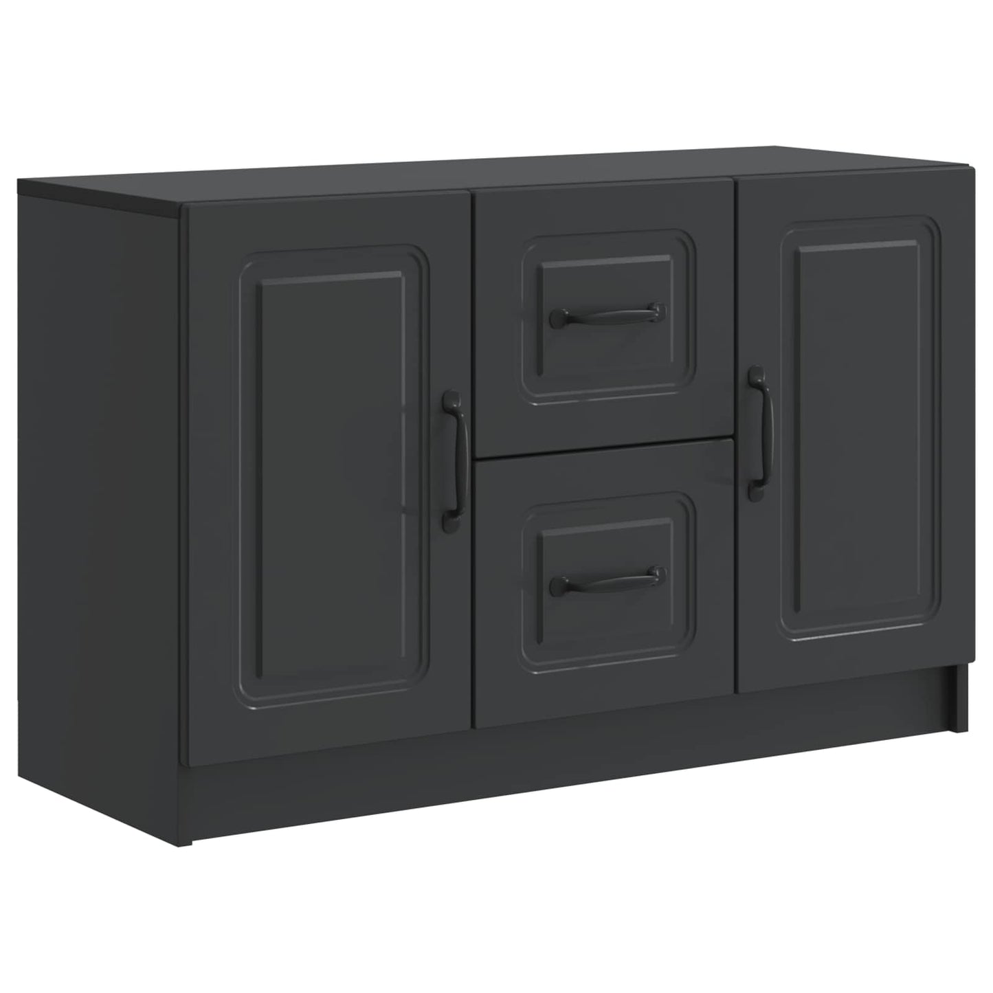 Sideboard Sort 89 x 34,5 x 57 cm Konstrueret træ