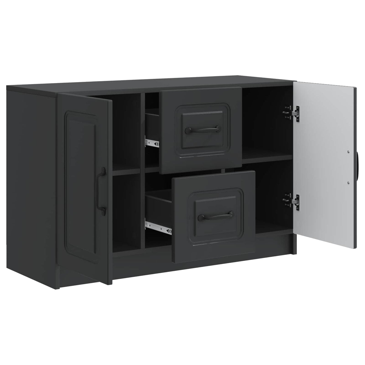 Sideboard Sort 89 x 34,5 x 57 cm Konstrueret træ