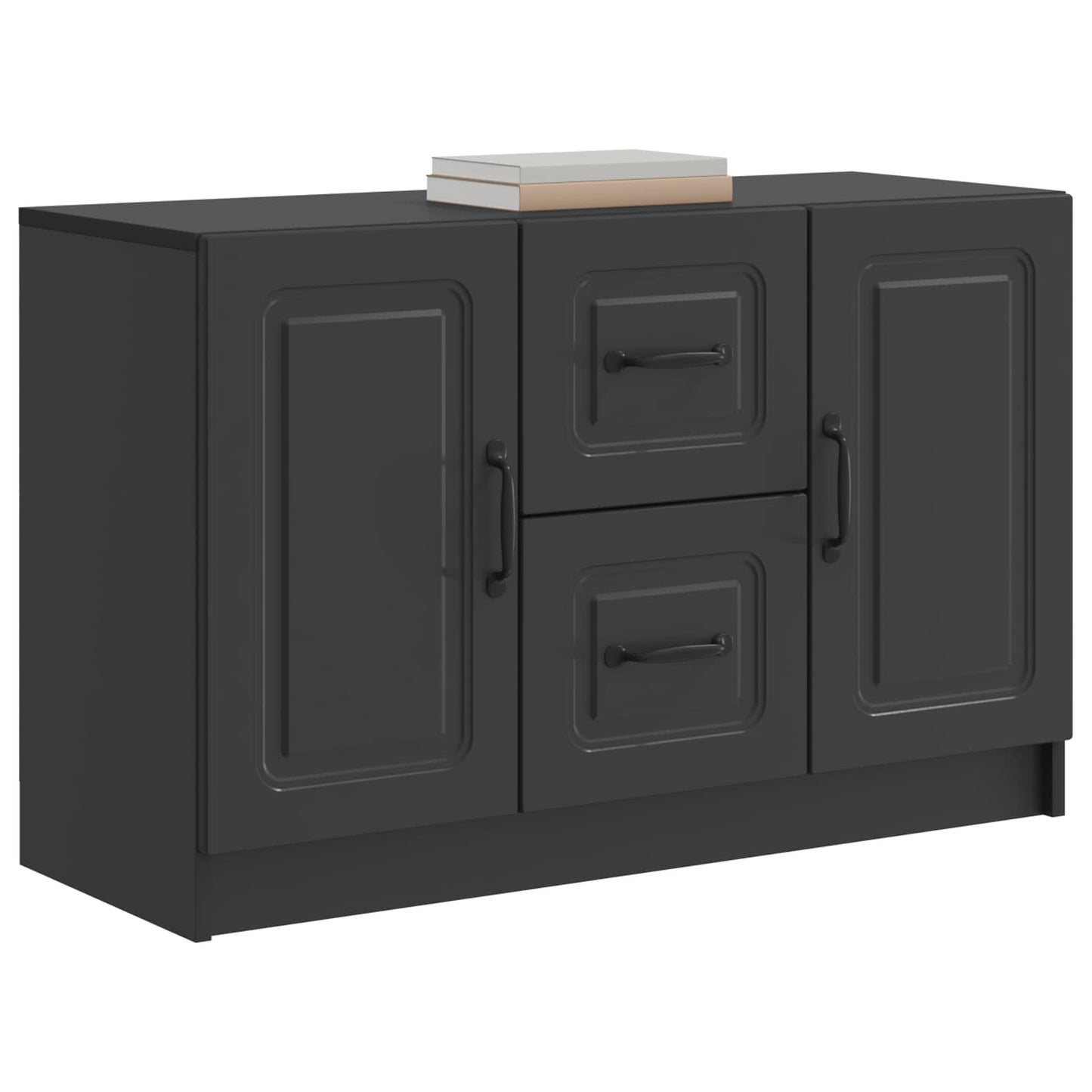 Sideboard Sort 89 x 34,5 x 57 cm Konstrueret træ