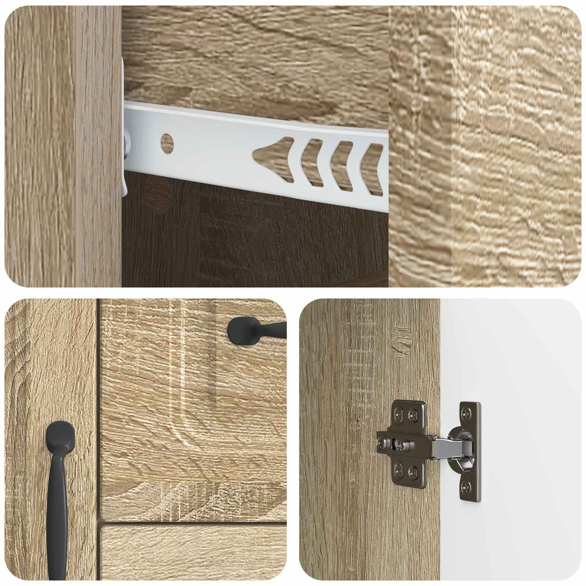 Sideboard Sonoma-eg 89 x 34,5 x 57 cm Konstrueret træ