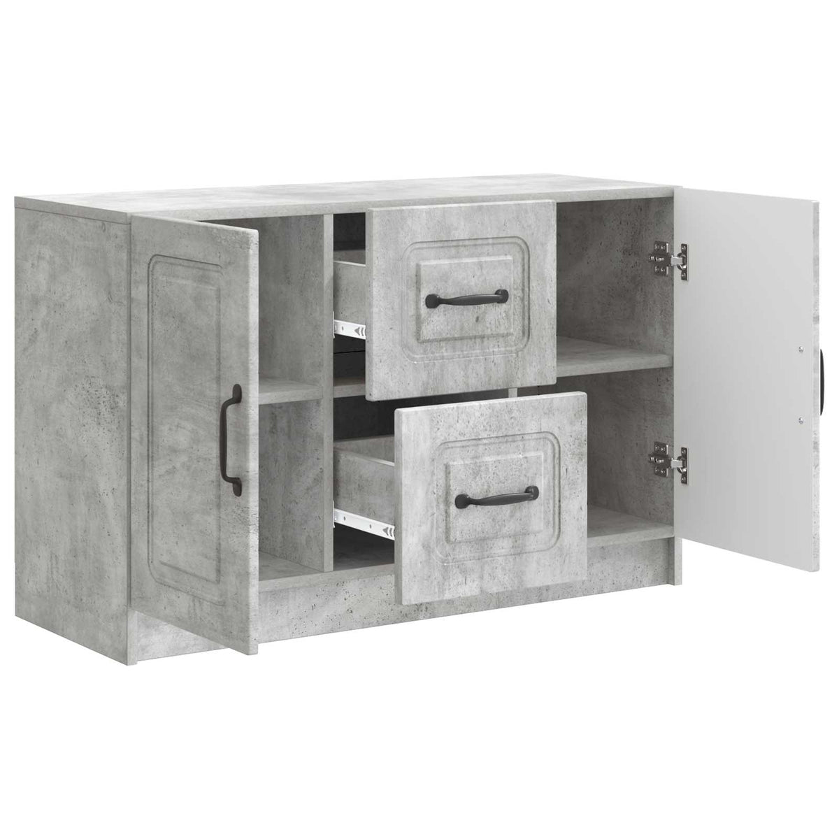 Sideboard Betongrå 89 x 34,5 x 57 cm Konstrueret træ