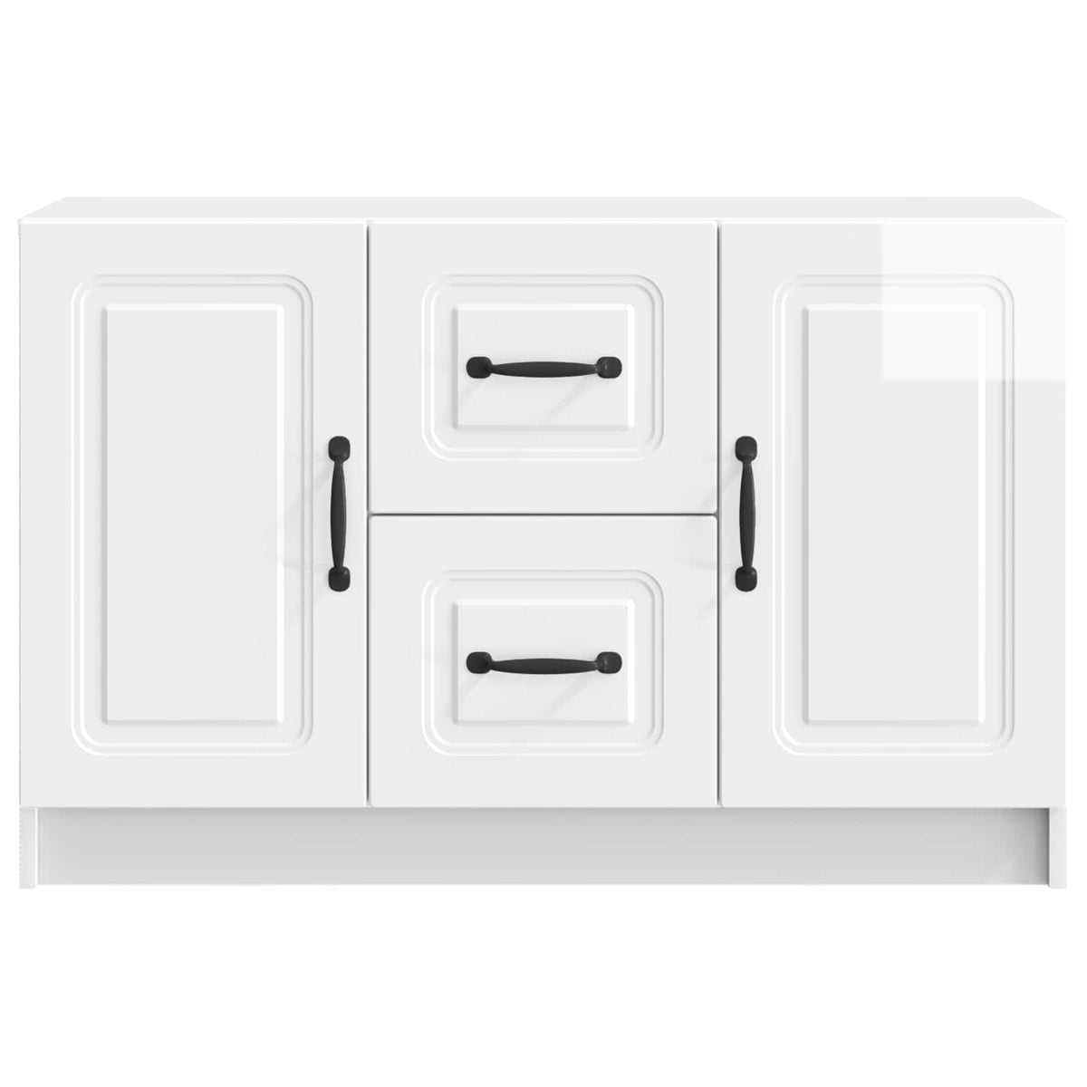Sideboard Hvid højglans 89 x 34,5 x 57 cm Konstrueret træ