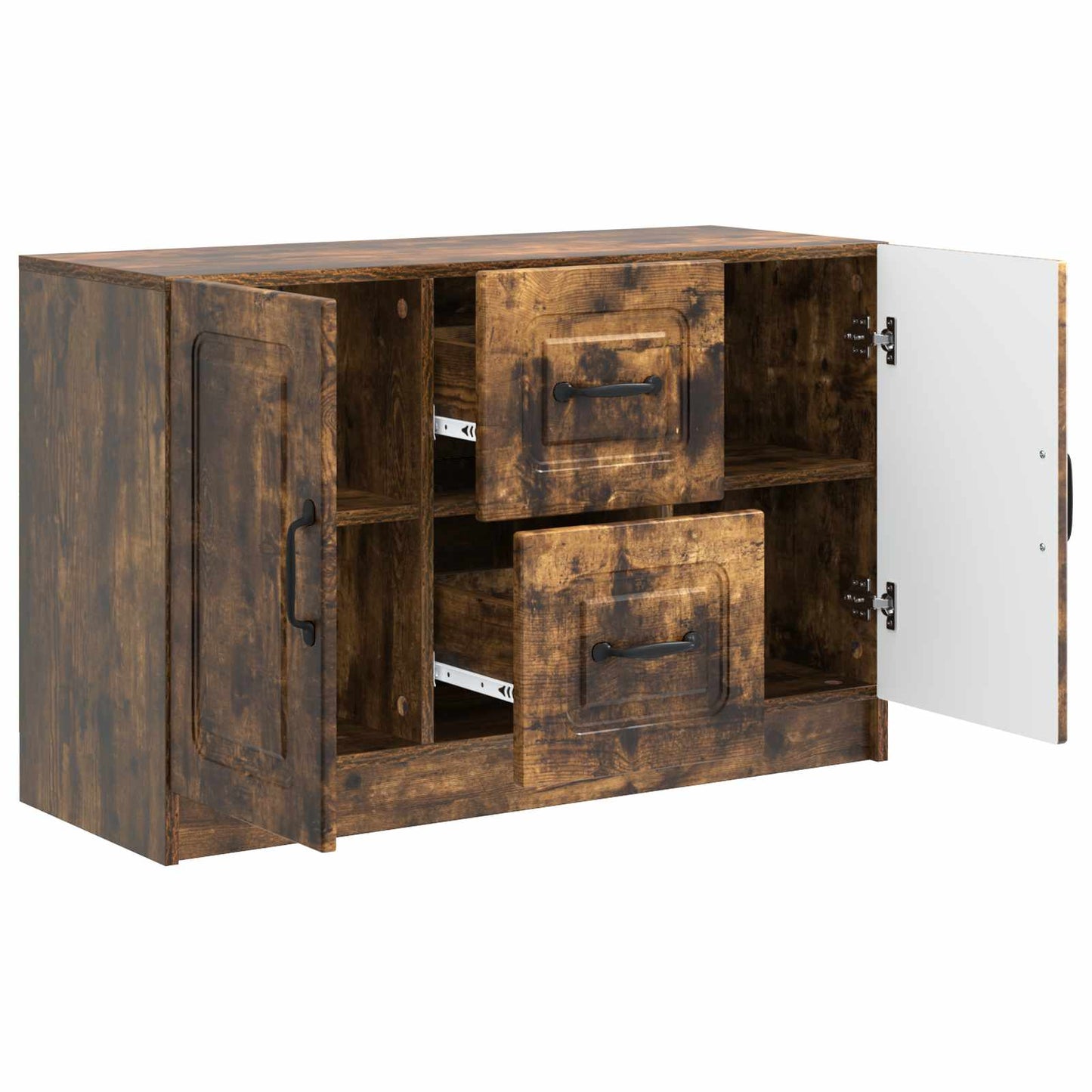 Sideboard Røget eg 89 x 34,5 x 57 cm Konstrueret træ
