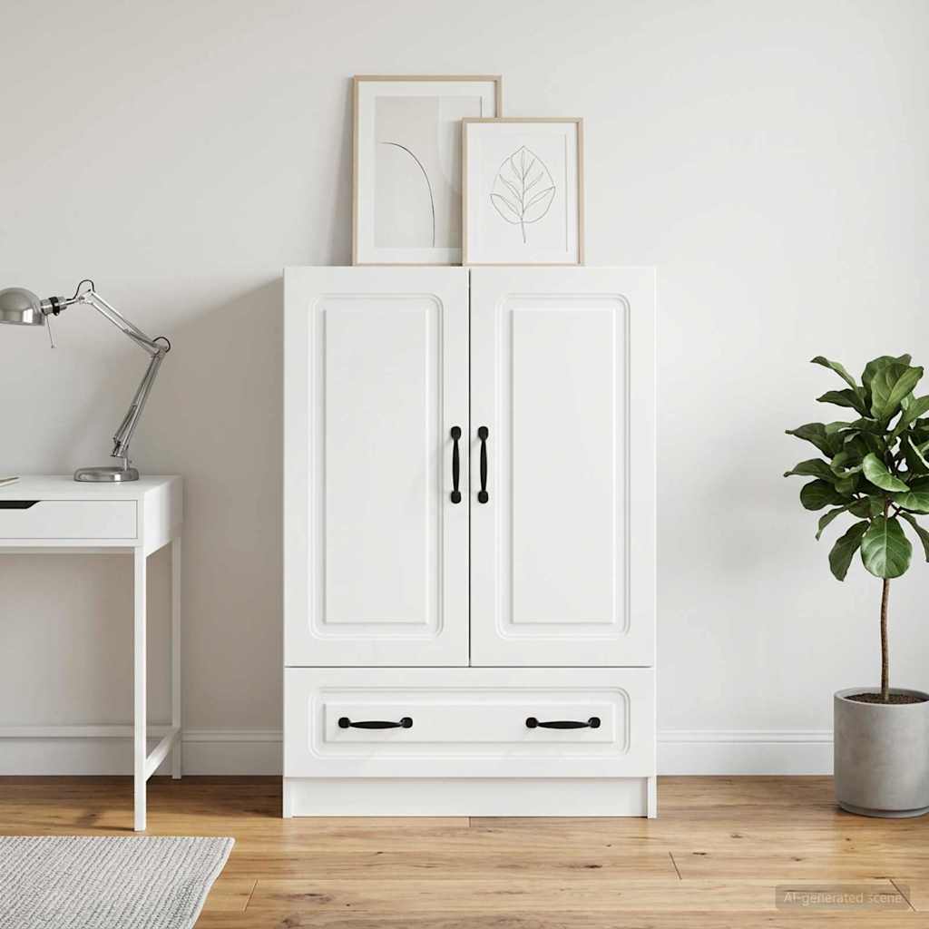 Sideboard Hvid 66 x 34,5 x 92 cm Konstrueret træ