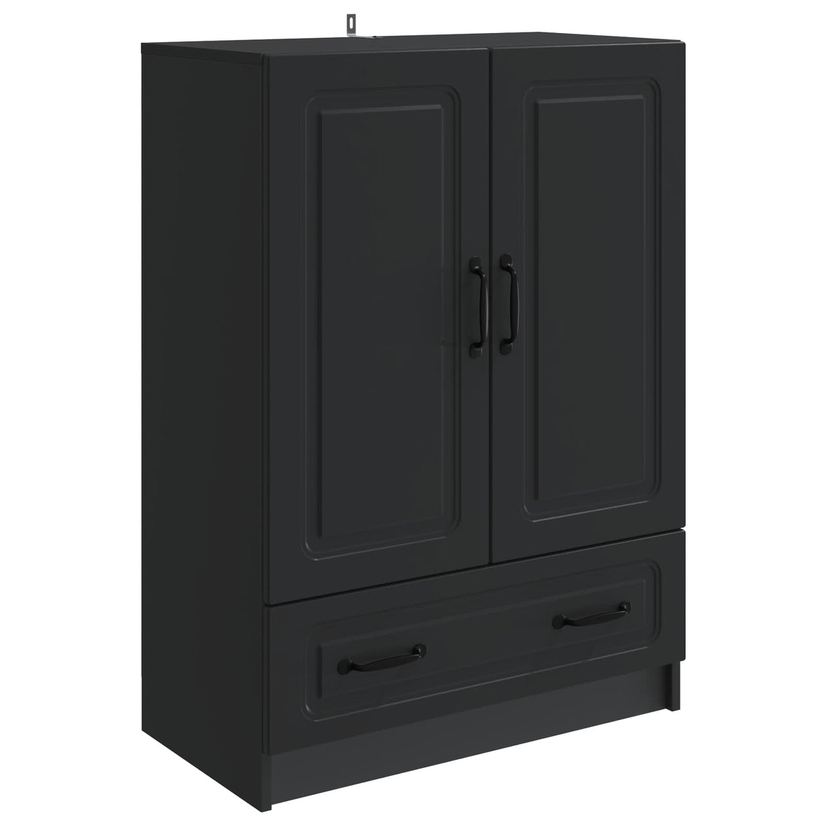 Sideboard med skuffe Sort 66 x 34,5 x 92 cm Konstrueret træ