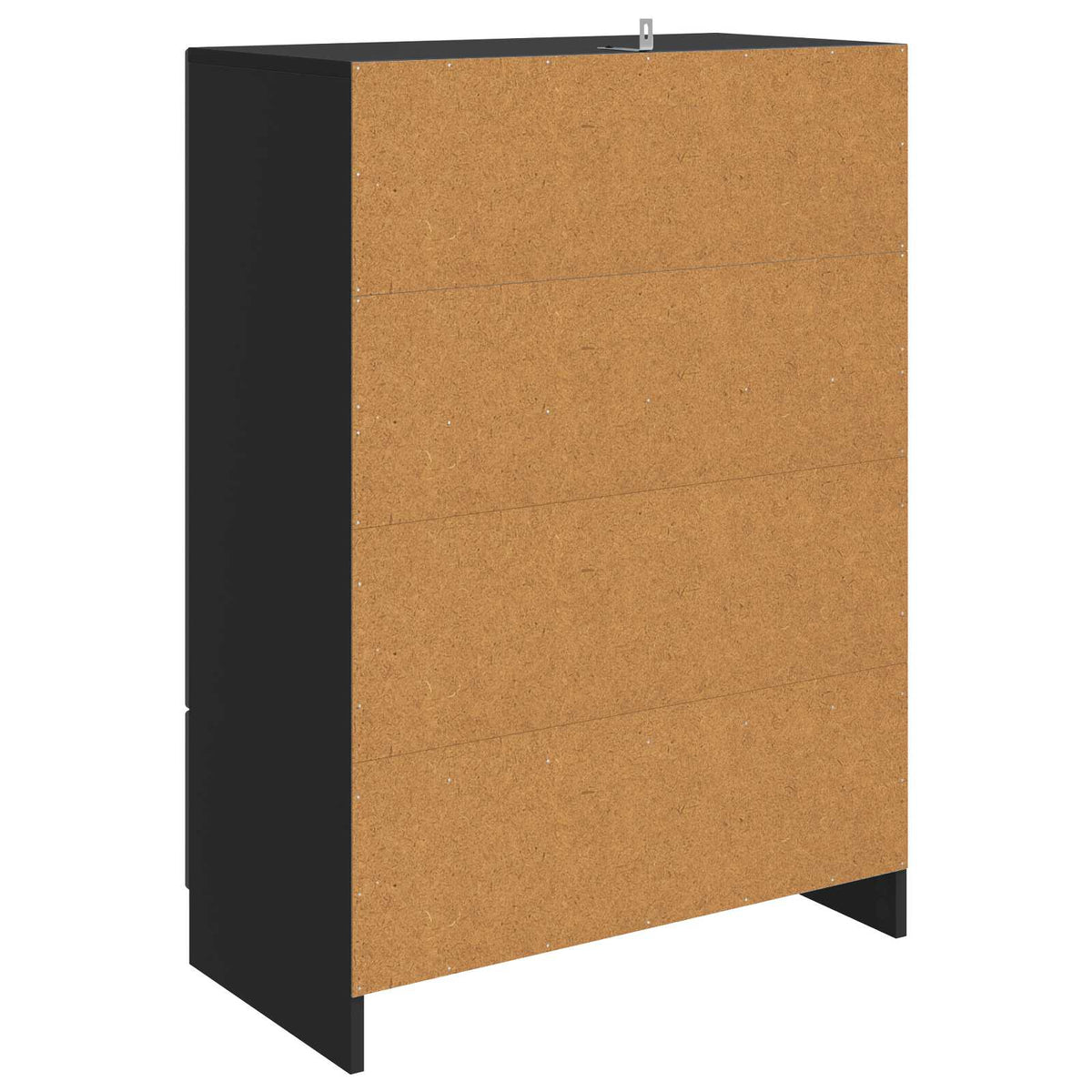 Sideboard med skuffe Sort 66 x 34,5 x 92 cm Konstrueret træ