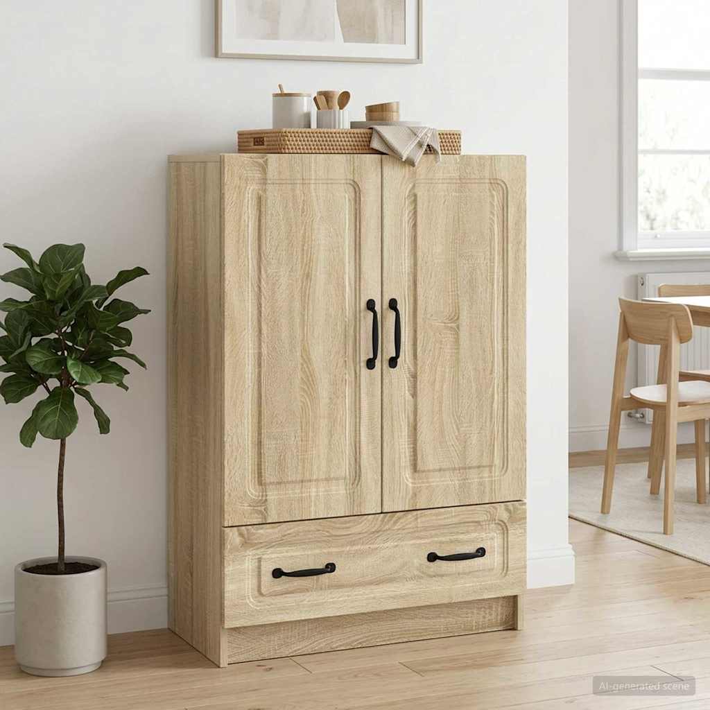 Sideboard Sonoma-eg 66 x 34,5 x 92 cm Konstrueret træ
