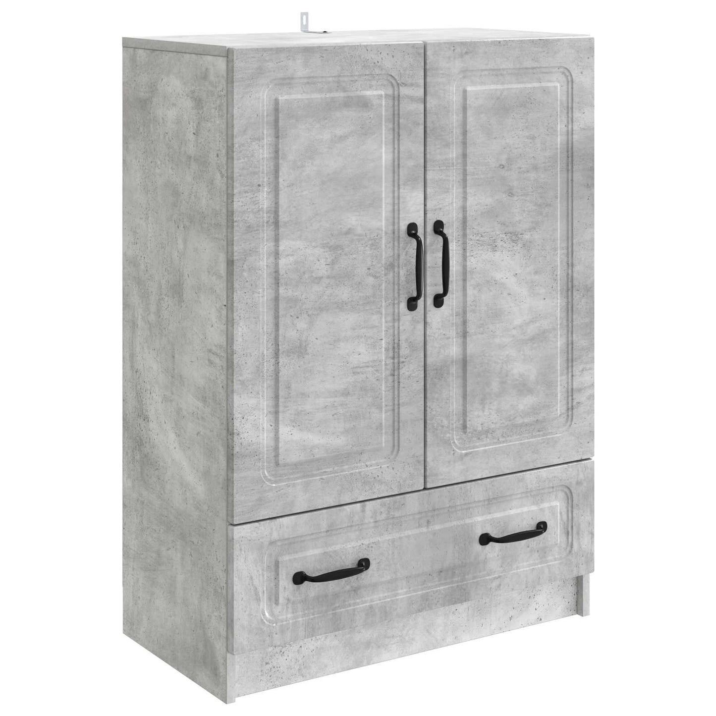 Sideboard med skuffe Betongrå 66 x 34,5 x 92 cm Konstrueret træ