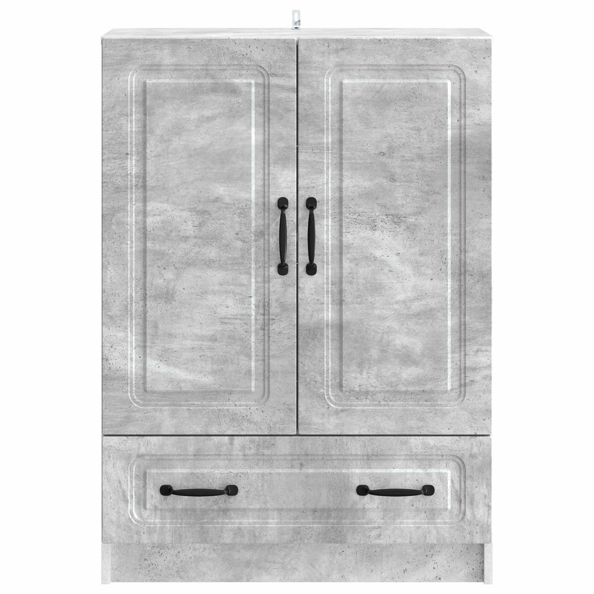 Sideboard med skuffe Betongrå 66 x 34,5 x 92 cm Konstrueret træ