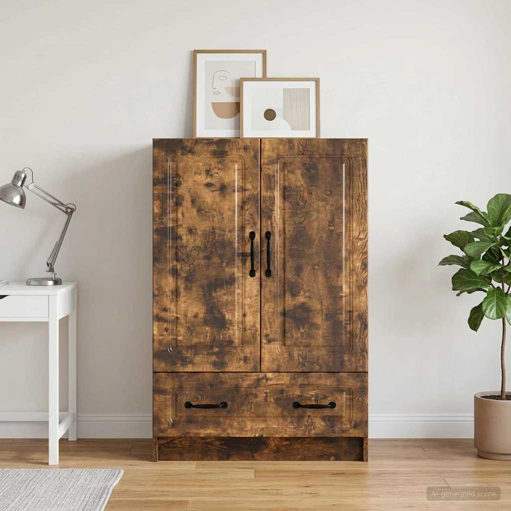 Sideboard med skuffe Røget eg 66 x 34,5 x 92 cm Konstrueret træ