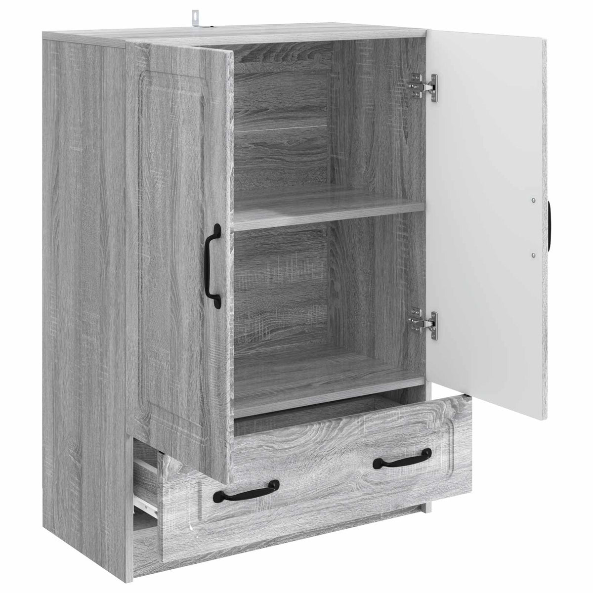 Sideboard Grå sonoma-eg 66 x 34,5 x 92 cm Konstrueret træ