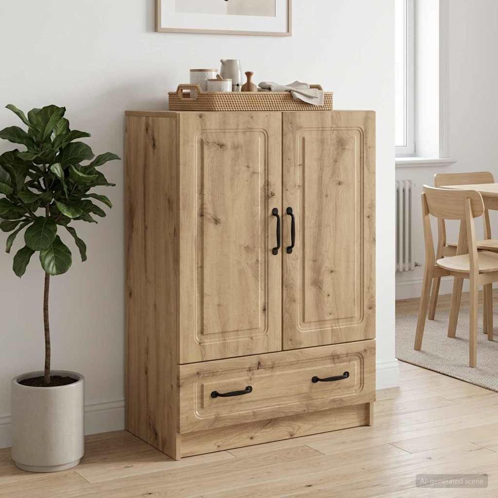 Sideboard Artisan-eg 66 x 34,5 x 92 cm Konstrueret træ