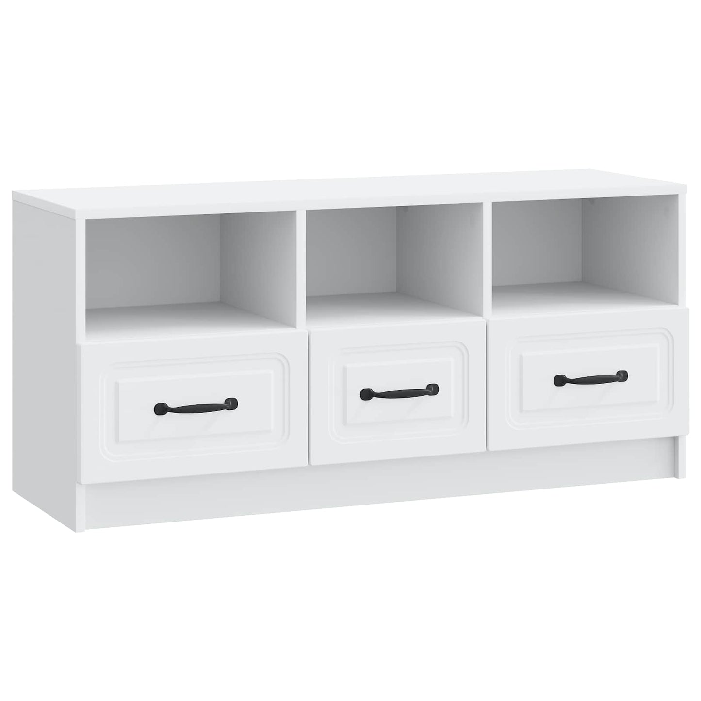 TV-skab med skuffe Hvid 102 x 34,5 x 47 cm Konstrueret træ