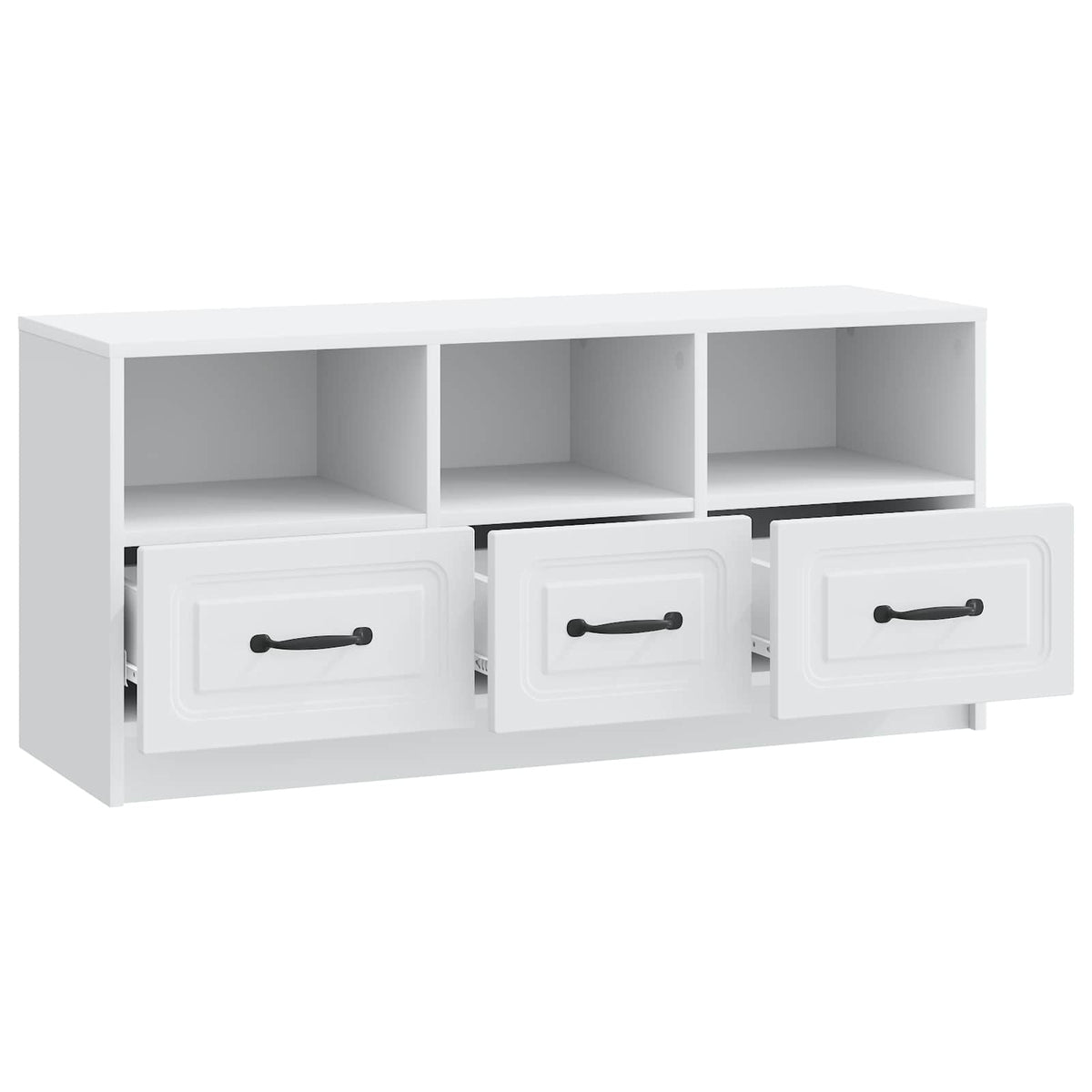 TV-skab med skuffe Hvid 102 x 34,5 x 47 cm Konstrueret træ