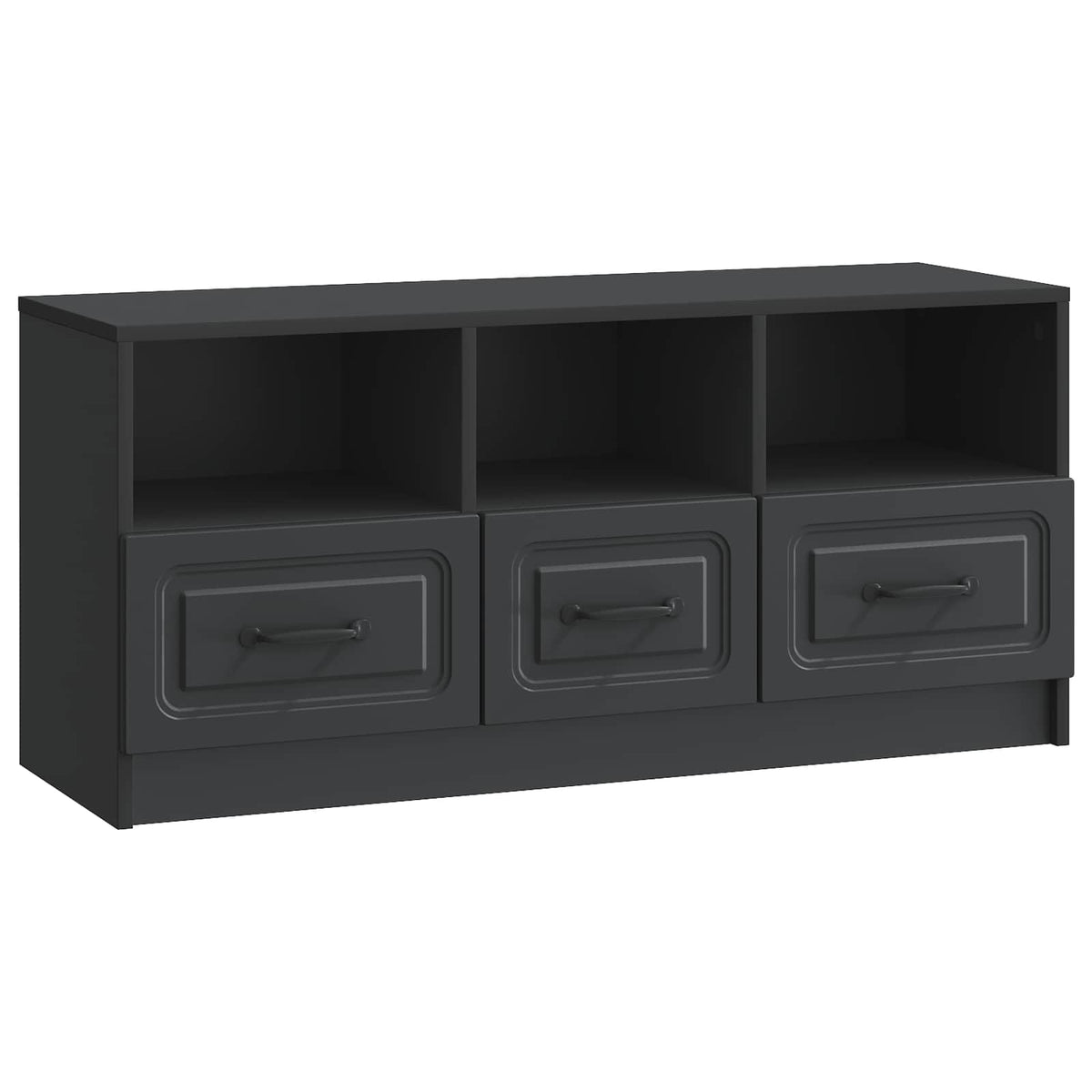 TV-skab med skuffe Sort 102 x 34,5 x 47 cm Konstrueret træ