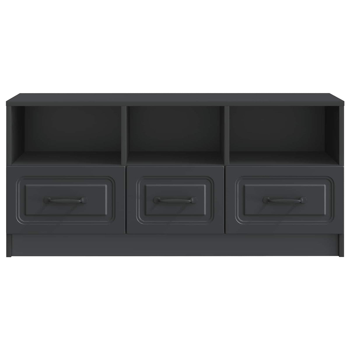 TV-skab med skuffe Sort 102 x 34,5 x 47 cm Konstrueret træ