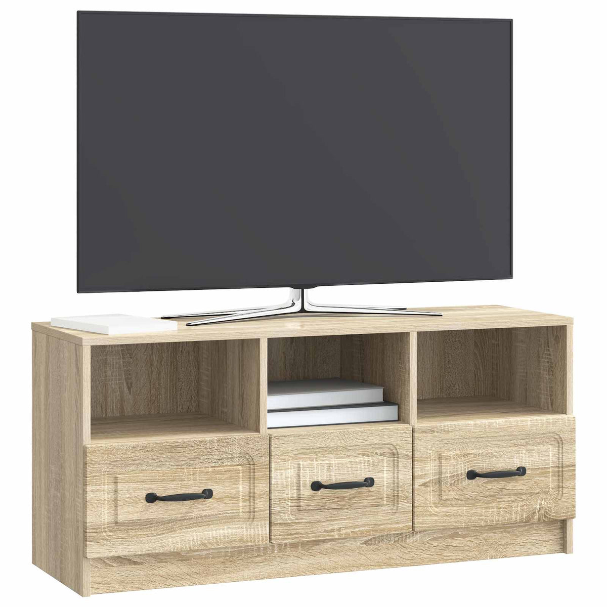 TV-skab med skuffe Sonoma-eg 102 x 34,5 x 47 cm Konstrueret træ