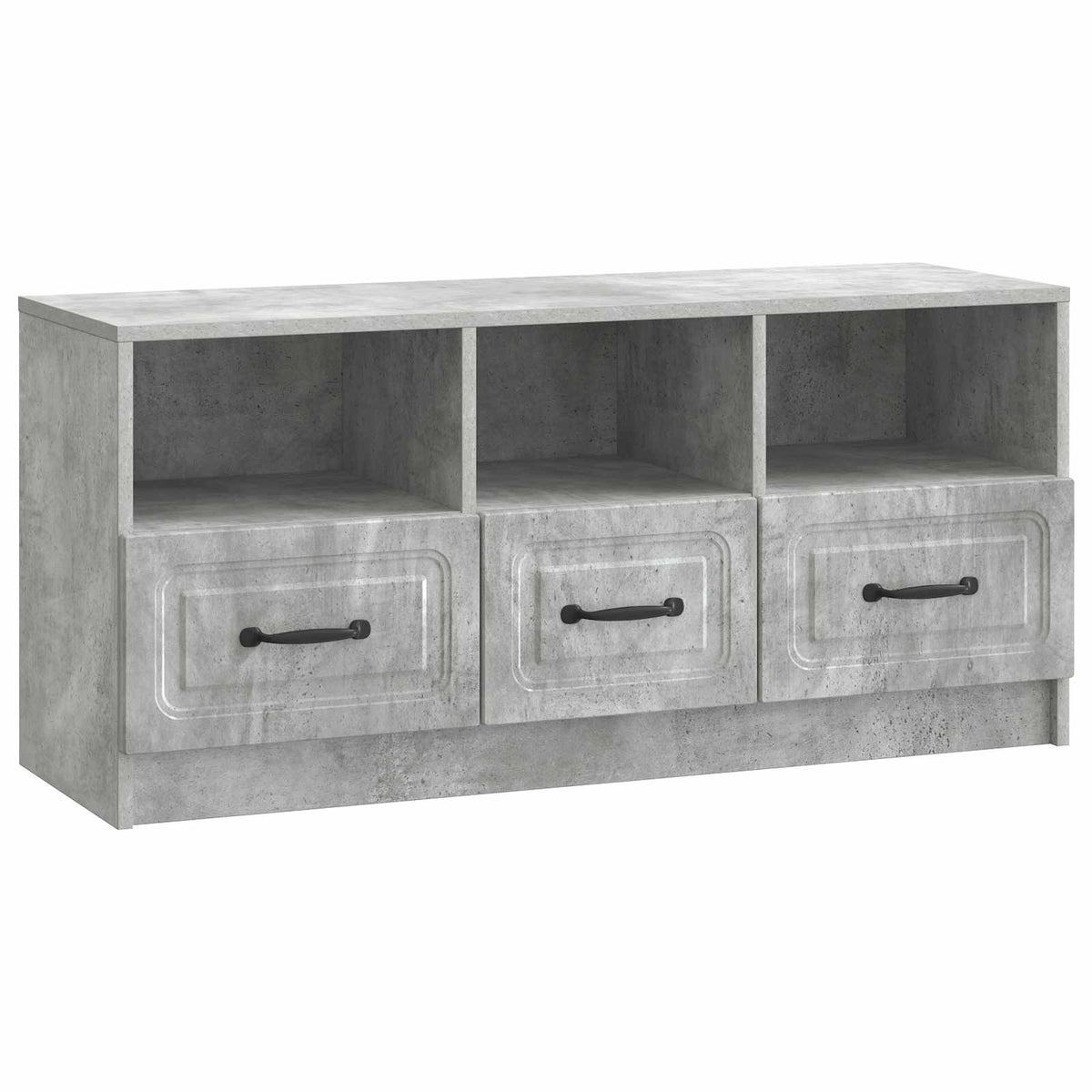 TV-skab med skuffe Betongrå 102 x 34,5 x 47 cm Konstrueret træ