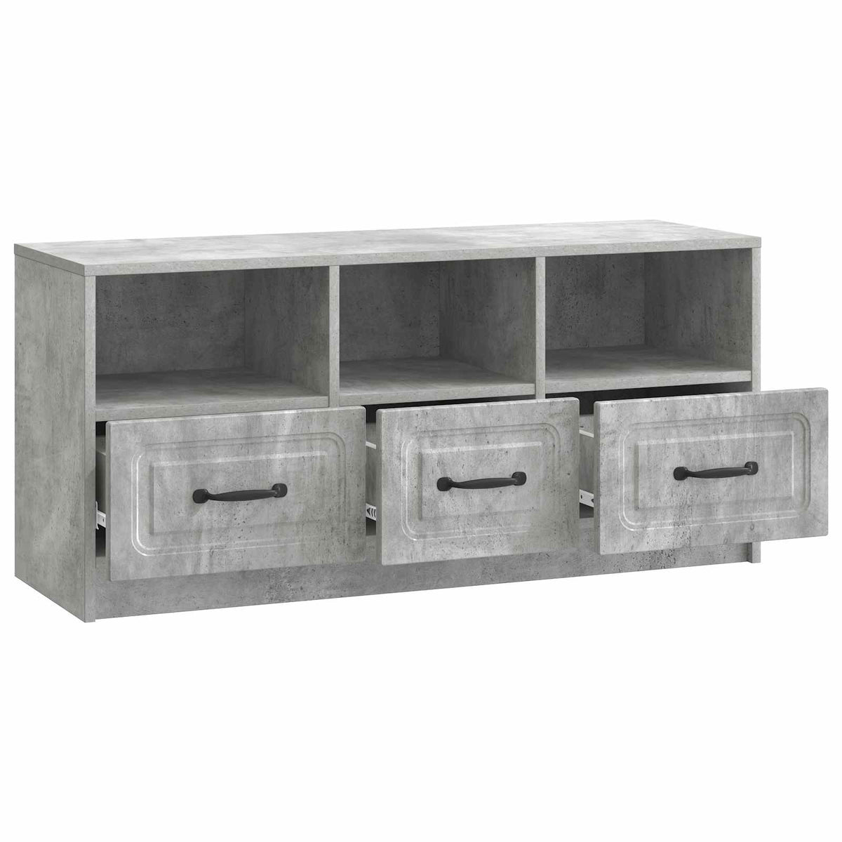 TV-skab med skuffe Betongrå 102 x 34,5 x 47 cm Konstrueret træ