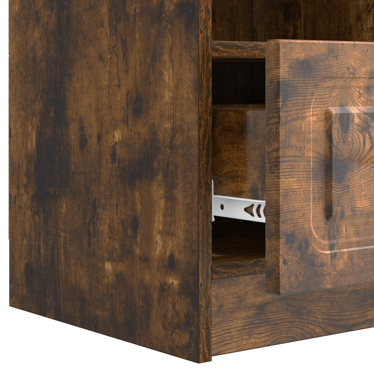 TV-skab med skuffe Røget eg 102 x 34,5 x 47 cm Konstrueret træ