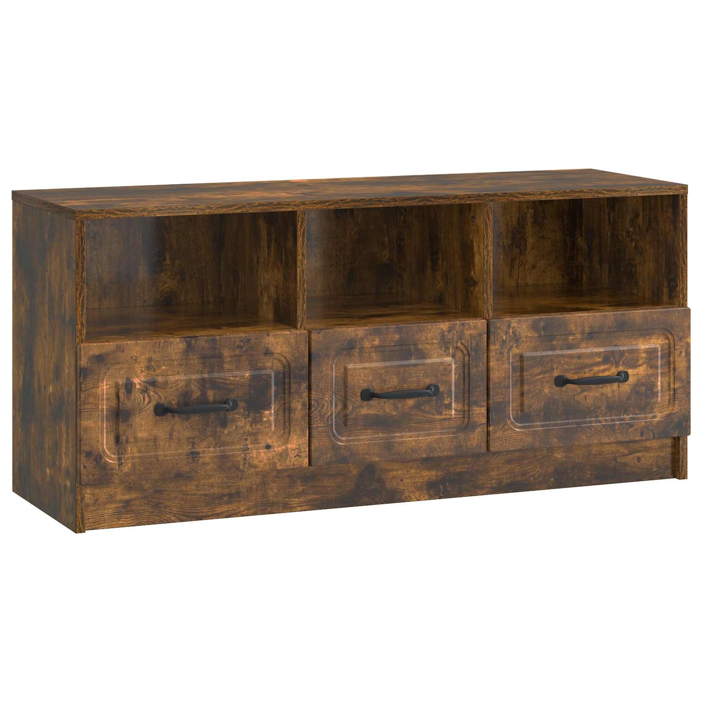 TV-skab med skuffe Røget eg 102 x 34,5 x 47 cm Konstrueret træ