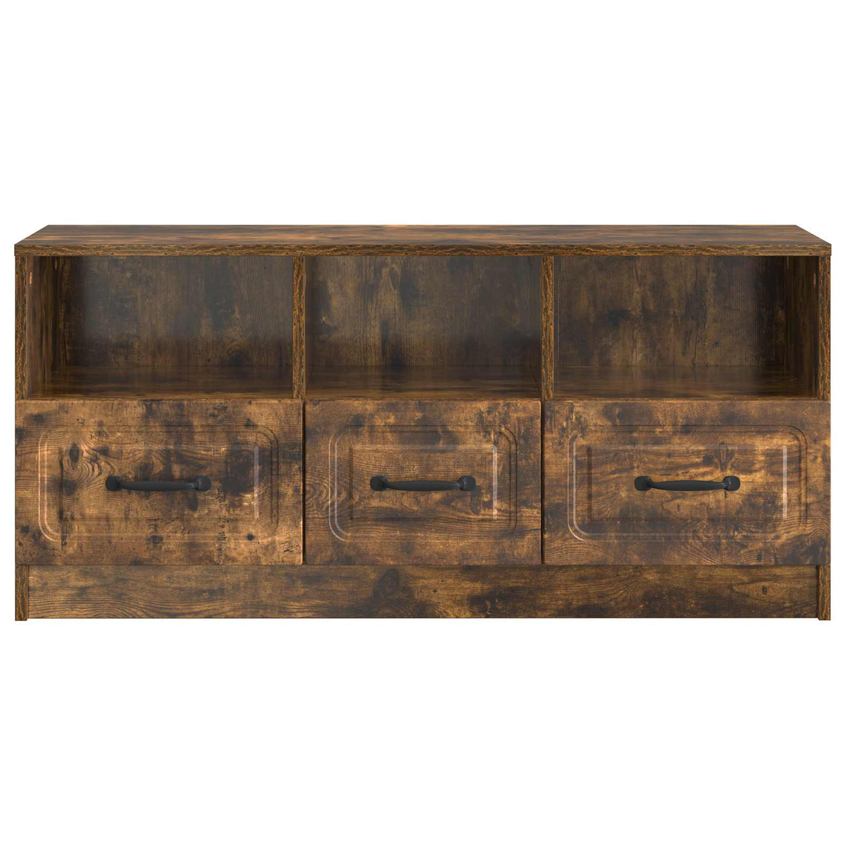 TV-skab med skuffe Røget eg 102 x 34,5 x 47 cm Konstrueret træ