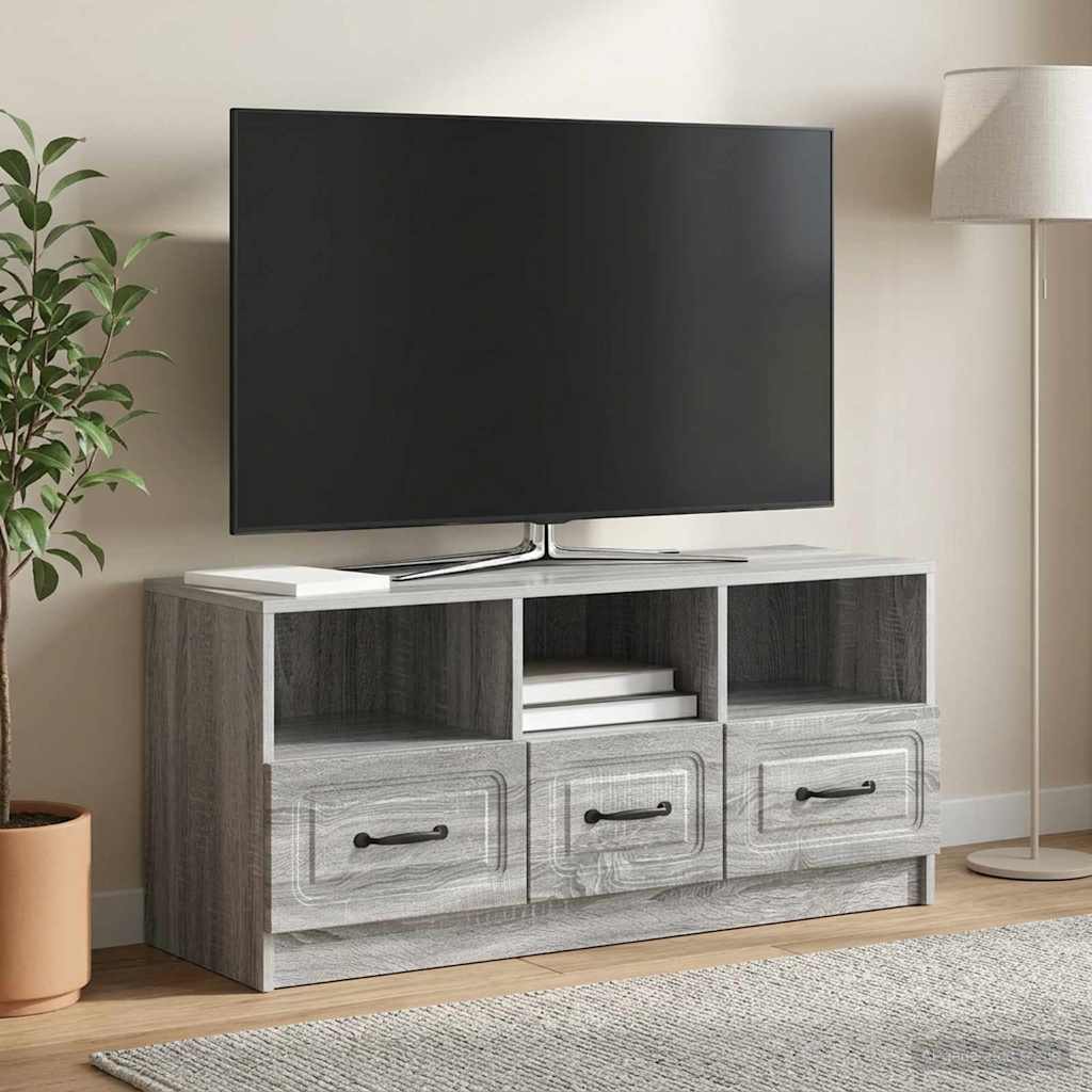TV-skab Grå sonoma-eg 102 x 34,5 x 47 cm Konstrueret træ