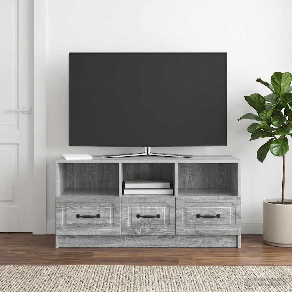 TV-skab Grå sonoma-eg 102 x 34,5 x 47 cm Konstrueret træ