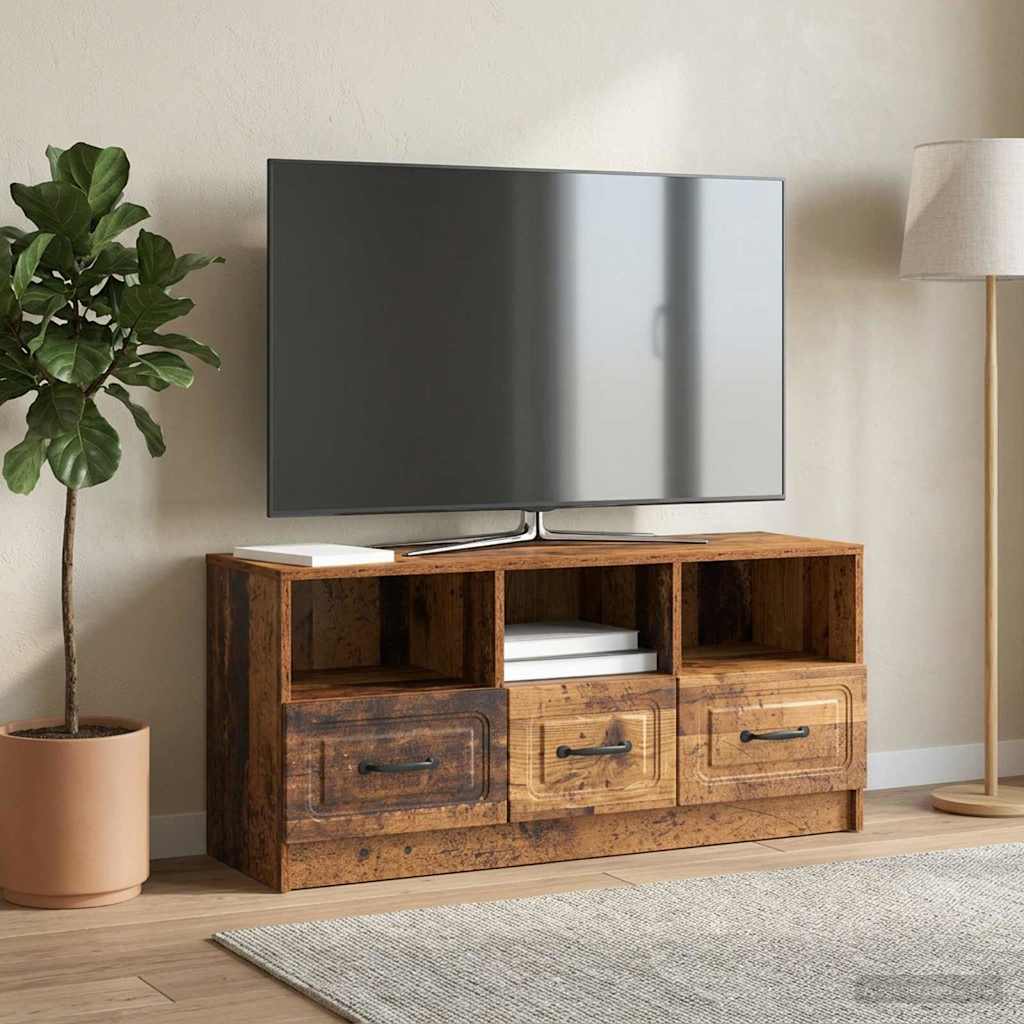 TV-skab Gammelt træ 102 x 34,5 x 47 cm Konstrueret træ