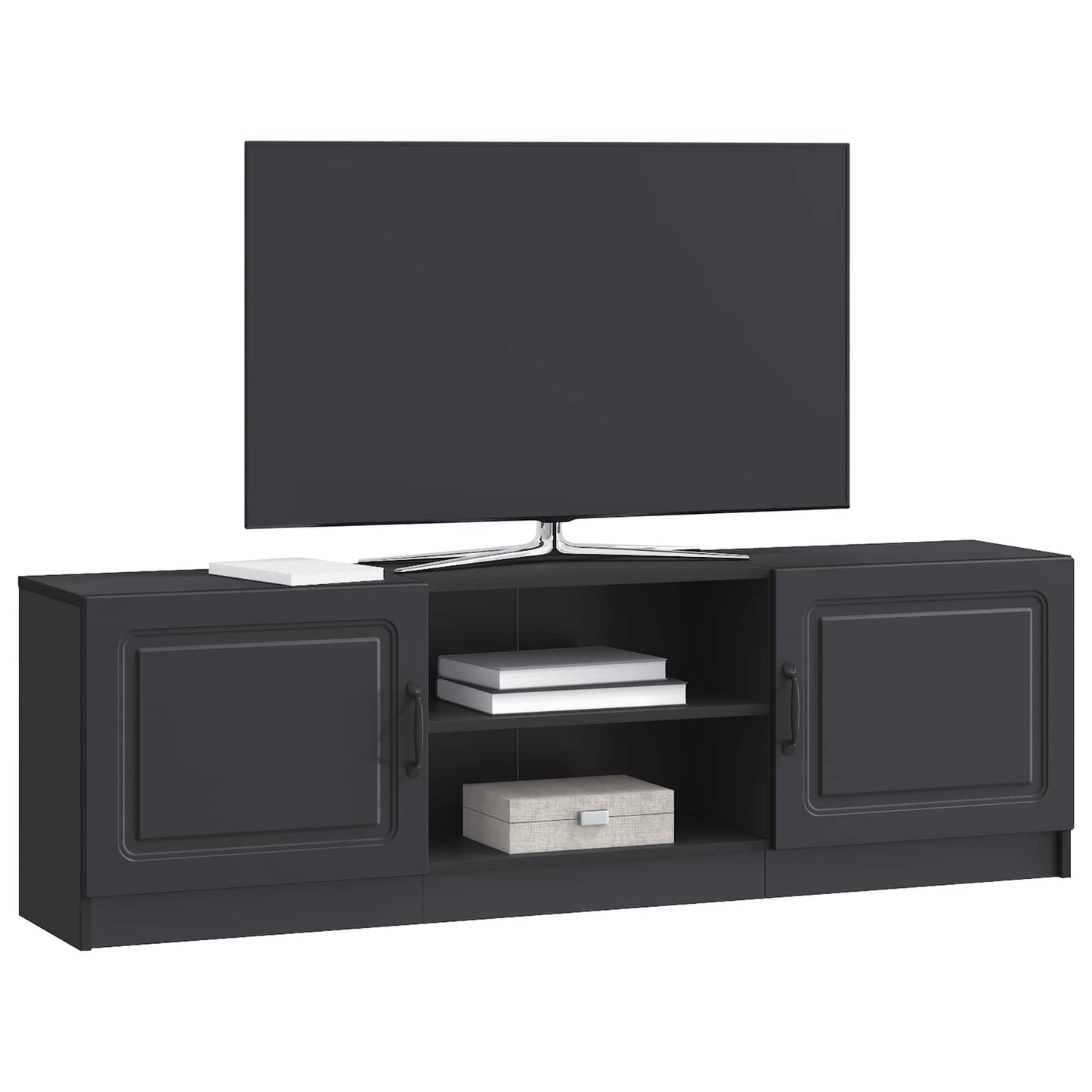 TV-skab Sort 150 x 31 x 47 cm Konstrueret træ