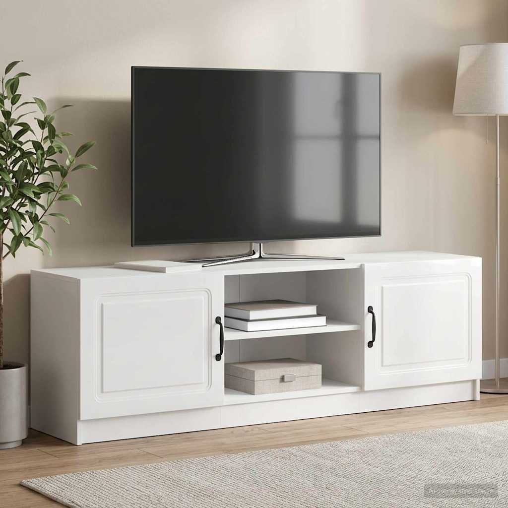 TV-skab Hvid højglans 150 x 31 x 47 cm Konstrueret træ