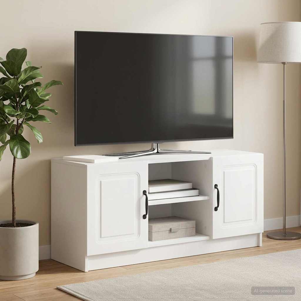 TV-skab Hvid 102 x 34,5 x 47 cm Konstrueret træ